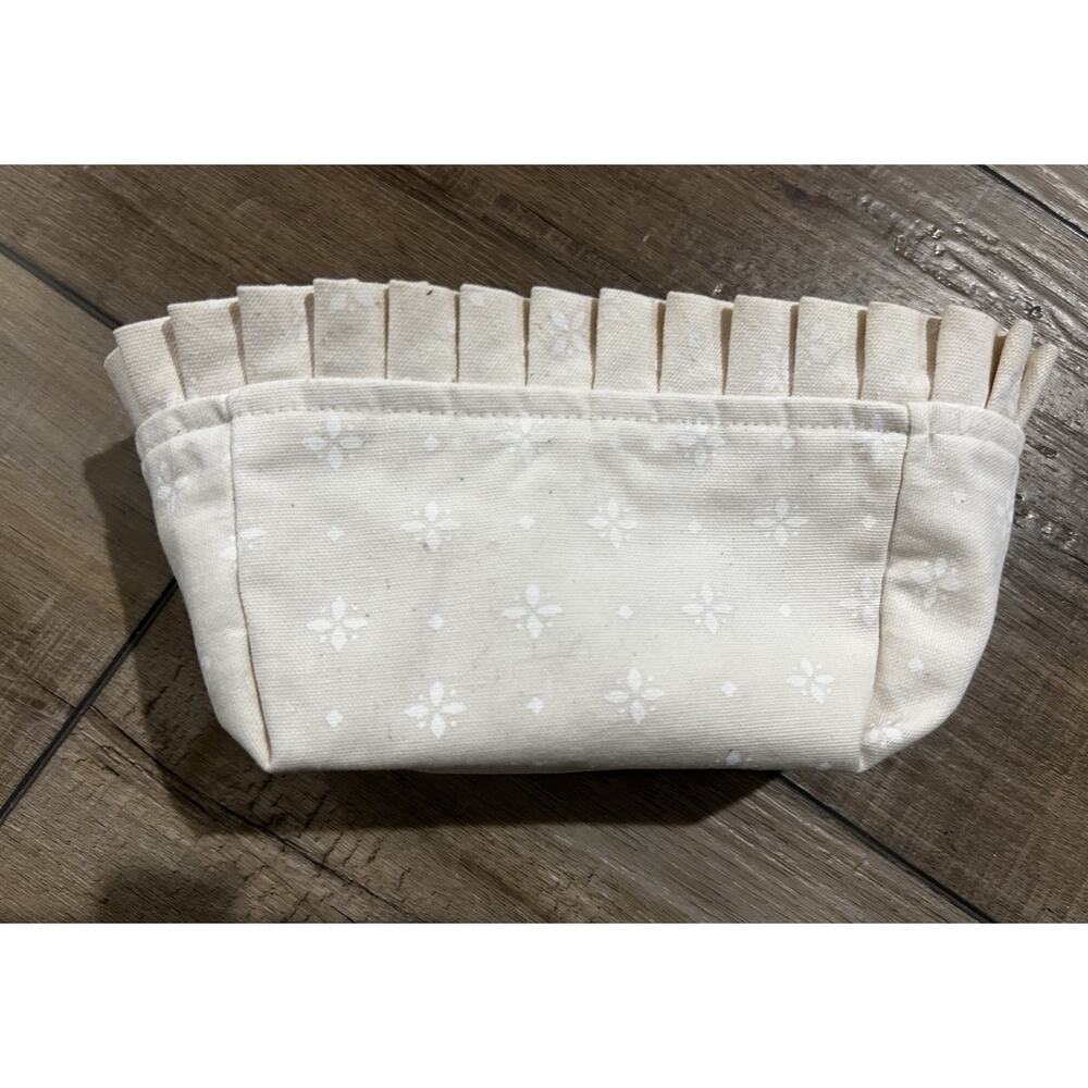 Longaberger Tea Small Key Basket Liner Woven Traditions Natural Cream fabric